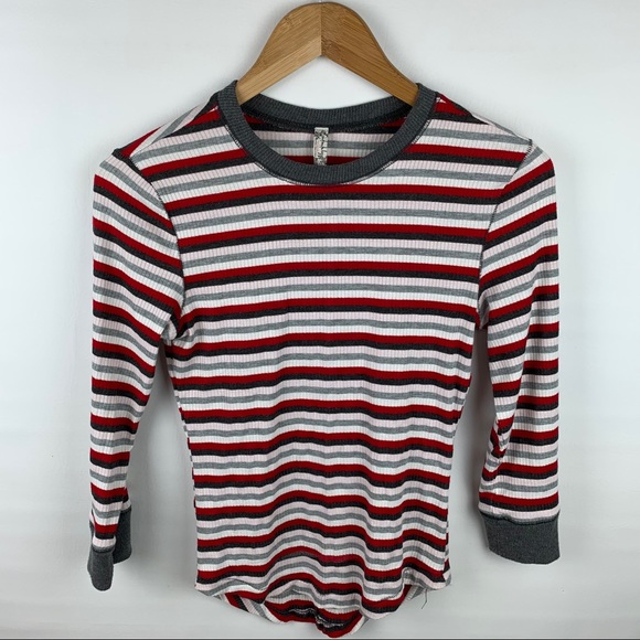 Intimately Free People Striped Ribbed Knit Shirt - Picture 8 of 8